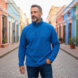 Lands End Fleece Pullover Mens Size‎ XL 1/4 Zip